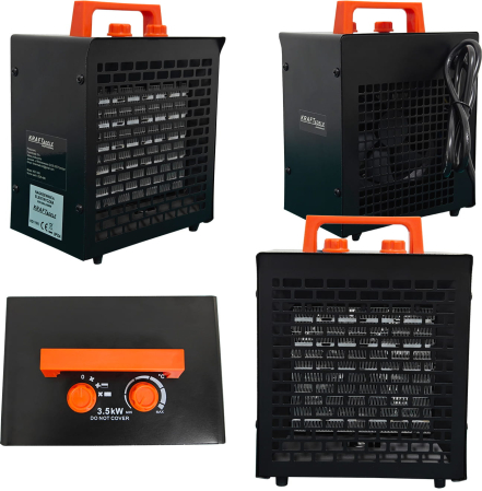 Incalzitoare arzatoare electrice / gaz / combustibil - Incalzitor electric aeroterma 3.5kw 3500w 3 viteze monofazic monofazat (KD11991)