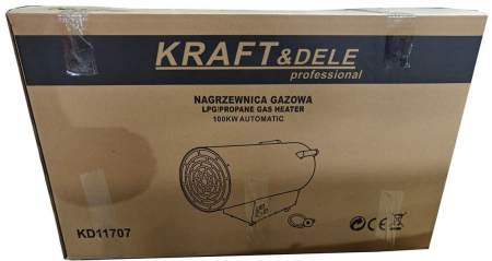 Incalzitor industrial pe gaz tun aer cald caldura 100kW + Termostat + Reductor (KD11707) [7]