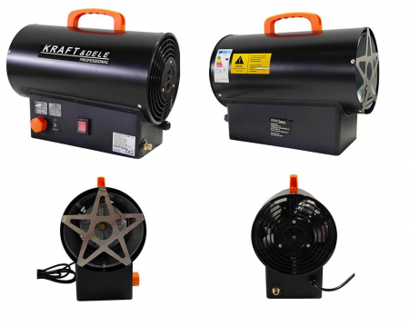 Incalzitor industrial pe gaz tun aer cald caldura 25kW + Termostat + Reductor (KD11700) [4]