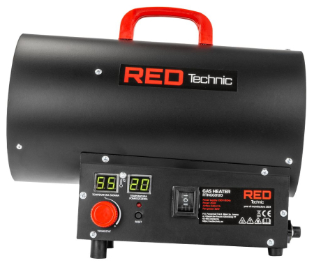 Incalzitor industrial pe gaz tun aer cald caldura 25kW + Termostat + Reductor (RTNGG0120) [1]