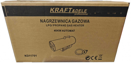 Incalzitor industrial pe gaz tun aer cald caldura 40kW + Termostat + Reductor (KD11701) [5]