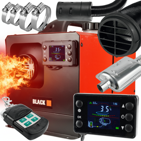 Altele - Incalzitor pe motorina 8kW tip webasto sirocou, cu telecomanda, pentru garaj si atelier (55061)