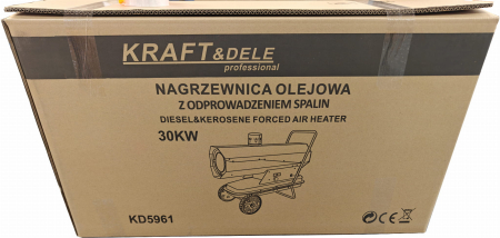 Incalzitor pe ulei 30kW cu ventilator si termostat pentru hale si ateliere (KD5961) [13]