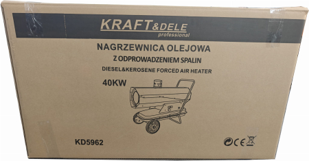 Incalzitor pe ulei 40 kW cu evacuare gaze si termostat pentru hale si spatii mari (KD5962) [10]