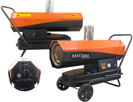 Altele - Incalzitor pe ulei 40 kW cu evacuare gaze si termostat pentru hale si spatii mari (KD5962)