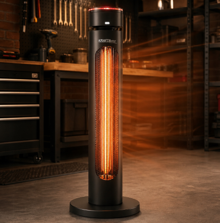 Incalzitor radiant electric 2500W fibra carbon IP65 telecomanda oscilatie 8 trepte LED (KD6502) [6]