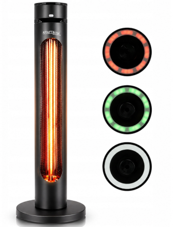 Incalzitor radiant electric 2500W fibra carbon IP65 telecomanda oscilatie 8 trepte LED (KD6502) [1]