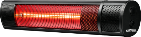 Incalzitoare arzatoare electrice / gaz / combustibil - Incalzitor radiant electric 2500W IP65 telecomanda 3 trepte Golden Tube pentru terasa atelier (KD6501)