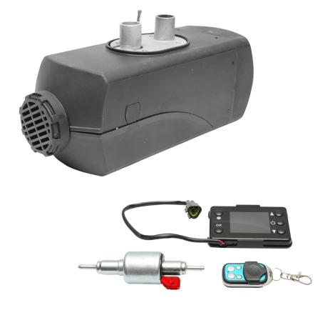 Produse noi (necategorizate) - Incalzitor stationar, sirocou 12V, 2KW, display LCD, cu telecomanda si bujie Kyocera DISEP98 (BK77492)