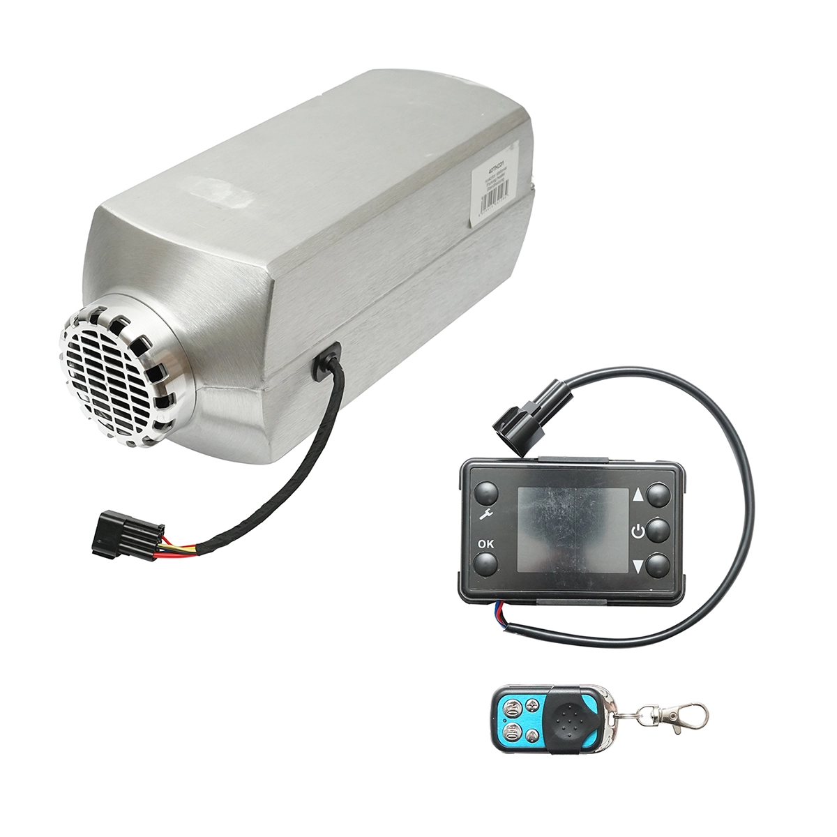 Incalzitoare arzatoare electrice / gaz / combustibil - Incalzitor stationar, sirocou silentios 12-24V, 5KW, display LCD, cu telecomanda si bujie Kyocera THOR DISLZ82 (40TH231)