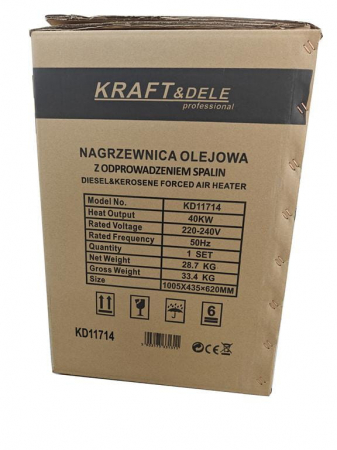 Incalzitor industrial pe ulei motorina tun aer cald caldura 35kW + Termostat (KD11714) [5]