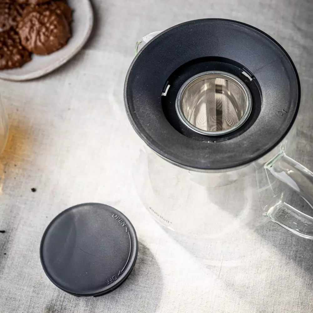 Infuzor ceai recipient sticla si filtru otel inoxidabil capacitate 1l (KH-4844) [5]