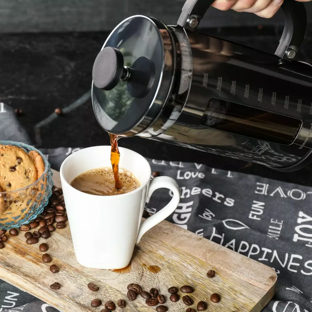 Infuzor de ceai si cafea din sticla si otel grafit 1l (KB-7704) [6]