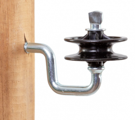 Izolator colt cu fanta rotita gard electric (AGR0106) [8]