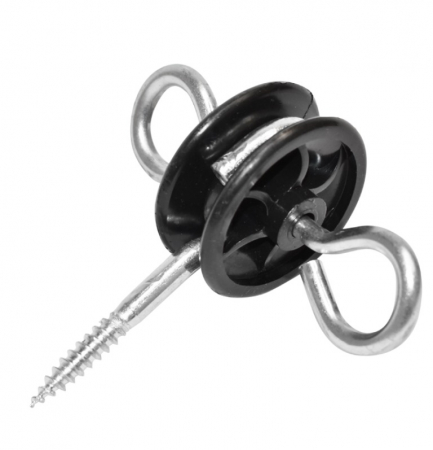 Gard electric - pachete si accesorii - Izolator cu ancorare dubla 5.8mm 85x87mm poarta gard electric DISBY77 (BK87661)