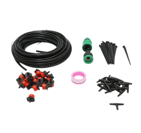 Kit complet irigare prin picurare cu furtun 15.5m, duze, conectori, tije de fixare 64 piese (DISPH44) [1]