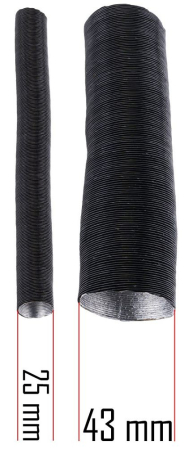 Kit conducte aer pentru incalzitor stationar pe motorina, 43mm si 25mm, cu cleme montaj (PM-AG-8M3-RP) [2]