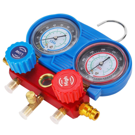 Trusa tester presiune verificare incarcare freon clima AC aer conditionat [14]