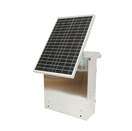 Kit pachet gard electric 12 Joule 12 220V 1000m cu kit fotovoltaic panou solar 30W baterie 12V 12Ah cutie din inox (BK87633-1000(-30W-12Ah)) [4]