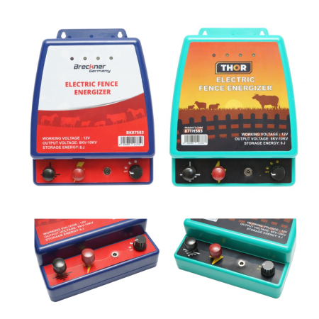 Kit pachet gard electric 6 Joule 12 220V panou baterie 18ah 1000m (TH87583/BK87583-1000-03-18ah) [1]