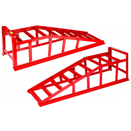 Set 2 rampe rampi auto 2T 2000kg de acces pliabile din otel per set mobile + Banca atelier 2 in 1 tip sezlong si scaun, 6 roti pivotante, cadru metalic, 150 kg  (MXRN2851+KD10764) [4]