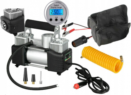 Set compresor auto 12V 2 cilindri display digital (CP-1015) [0]