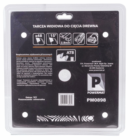 Lamă de ferăstrău din carbură pentru lemn 255x30 48z PM0898 (TDD-255x30x48) [5]