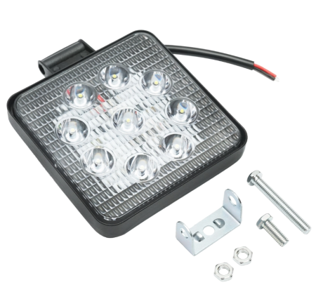 Lampa cu 9 LED-uri 10-60V 27W unghi radiere 30 de grade tip spot 107x107x49mm 6000K IP67 (DISNY93) [2]