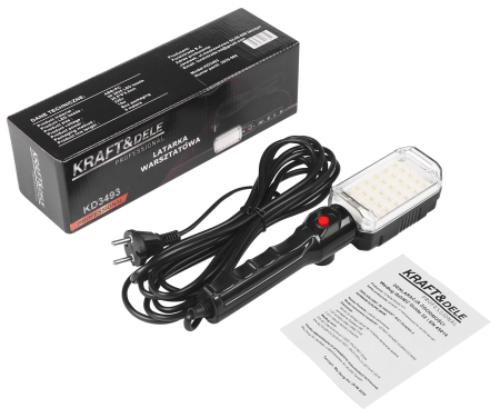 Produse noi (necategorizate) - Lampa LED de lucru pentru atelier cablu 5m magnet 15 W 30 leduri (KD3493)