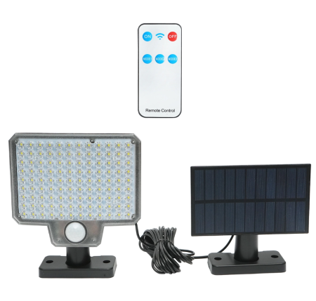 Altele - Lampa LED solara 8W cu telecomanda baterie 2000mAh 210 LED IP65 DISMD69 (BK69960)