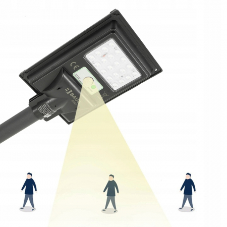Lampa LED solara exterior 200W cu senzor telecomanda baterie 4Ah + suport (B5801) [3]