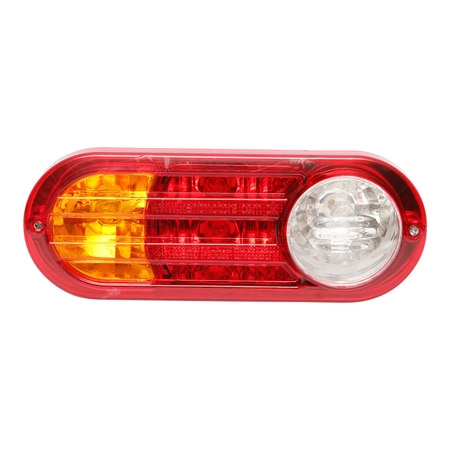 Iluminat auto - Lampa stop spate ovala cu striatii 4 functii 210x80x75mm DISAM96 (BK90949)