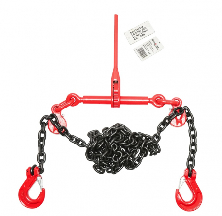 Scripete - Lant ancorare utilaje grele dispozitiv tensionare pe clichet 6.3T lungime lant 4m 10mm DISFW04 (BK92732)