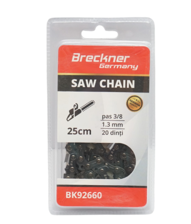 Scule pentru gradinarit - Lant drujba pas 3/8, 20 de dinti, 1.3mm, lungime 25cm DISFR69 (BK92660)