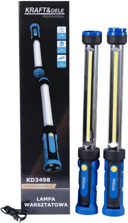 Lanterna lampa dubla inspectie LED 1200LM baterie 2x2Ah de mana talpa magnetica (KD3498) [9]