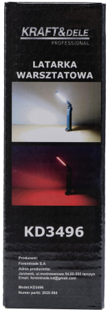 Lanterna lampa inspectie LED 1000LM baterie 2.5Ah de mana talpa magnetica (KD3496) [10]