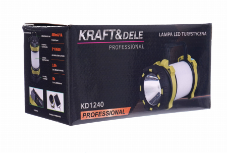 Lanterna T6 LED cu acumulator 3A 3000mAh lumini laterale 240m (KD1240) [11]