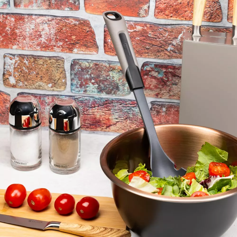 Lingura pentru paste din plastic negru 35cm (KB-7007) [3]