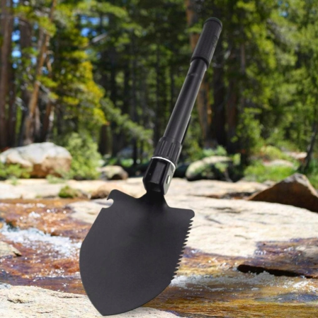 Lopata pliabila multifunctionala 4 in 1 pentru camping, cu tarnacop, fierastrau si desfacator de sticle (V86627) [15]