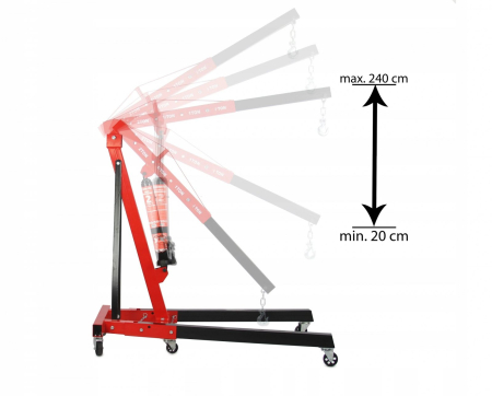 Macara girafa hidraulica 2T + Suport traversa echilibrare ridicare motor macara 900kg (KD333+KD321) [3]