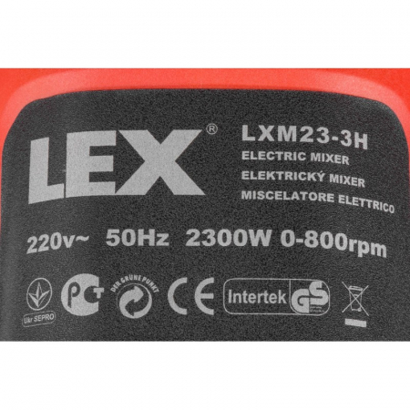 Malaxor mixer cu 3 palete 2300W, masina amestecat, amestecator mortar, vopsea (LXM23-3H) [13]
