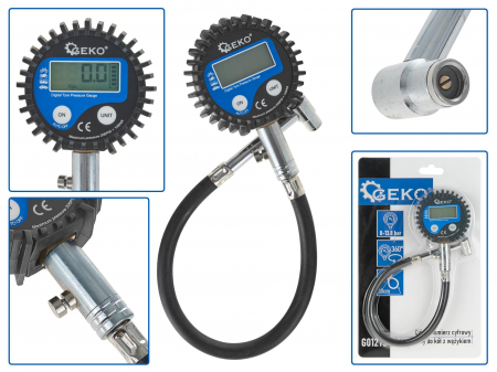 Manometru electric cu furtun verificare presiune umflare anvelope afisaj digital (G01273) [0]