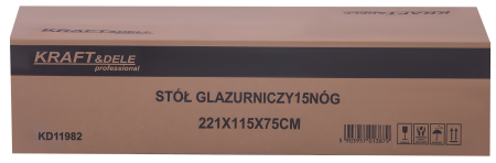 Masa placi ceramice 221x115x75cm 15 picioare pliabila aluminiu capacitate 1500kg (KD11982) [10]