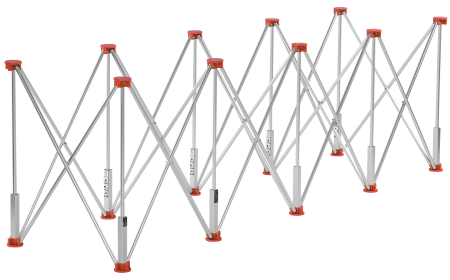 Masa profesionala pentru prelucrare gresie cu 10 picioare, 222 x 60 x 75 cm, 1000 kg (KD11981) [6]