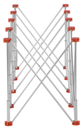 Masa profesionala pentru prelucrare gresie cu 10 picioare, 222 x 60 x 75 cm, 1000 kg (KD11981) [7]
