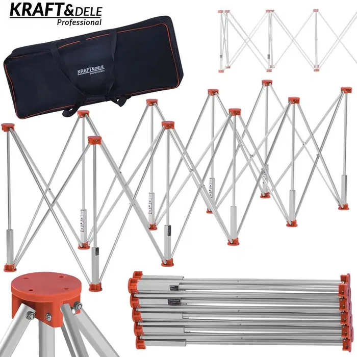 Produse noi (necategorizate) - Masa profesionala pentru prelucrare gresie cu 10 picioare, 222 x 60 x 75 cm, 1000 kg (KD11981)