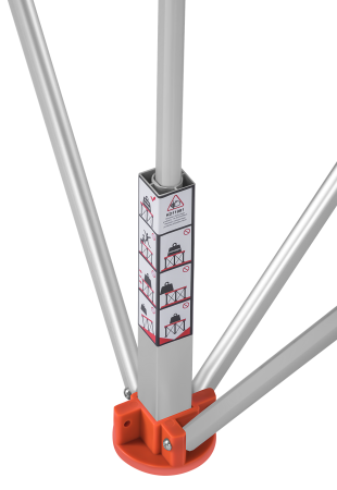 Masa profesionala pentru prelucrare gresie cu 10 picioare, 222 x 60 x 75 cm, 1000 kg (KD11981) [9]
