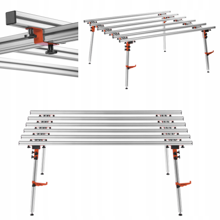 Produse noi (necategorizate) - Masa profesionala pentru prelucrare gresie cu 4 picioare, 250 kg, 180 x 150 x 80cm (KD11984)