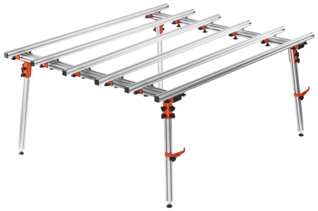 Masa profesionala pentru prelucrare gresie cu 4 picioare, 250 kg, 180 x 150 x 80cm (KD11984) [14]