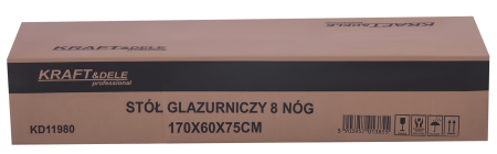 Masa profesionala pentru prelucrare gresie cu 8 picioare, 170 x 60 x 75 cm, 800Kg (KD119800) [1]